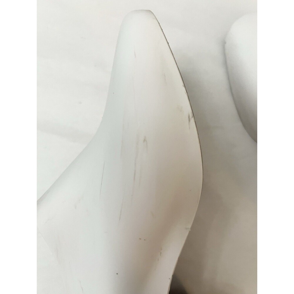 Melissa Mid Bootie Size 7 38 White Rubber Heels Ankle Boots Pull on Waterproof - Picture 7 of 11